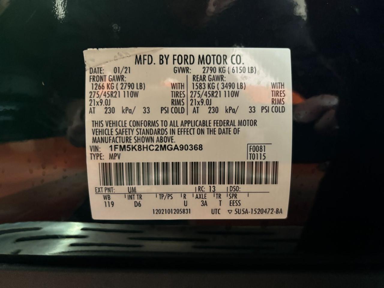 2021 Ford Explorer Platinum Franklin OH