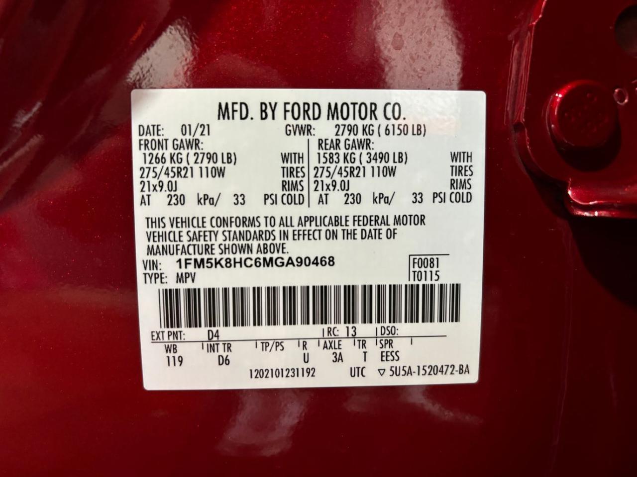 2021 Ford Explorer Platinum Franklin OH