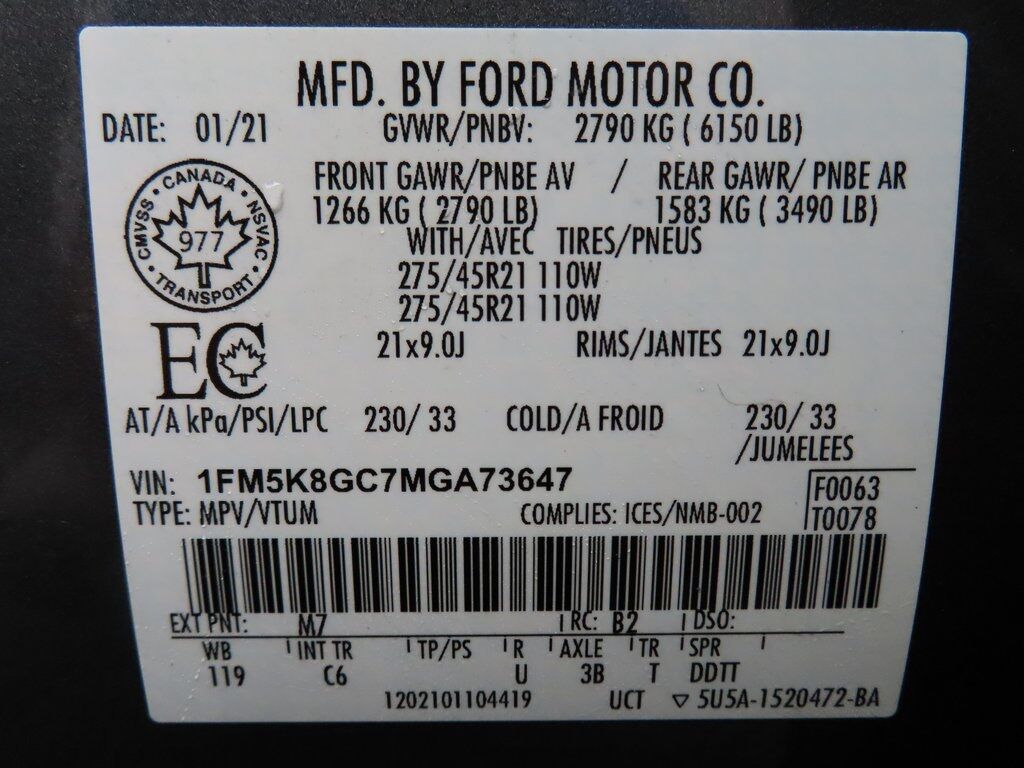 2021 Ford Explorer ST 4WD 6 Passenger Fond du Lac WI