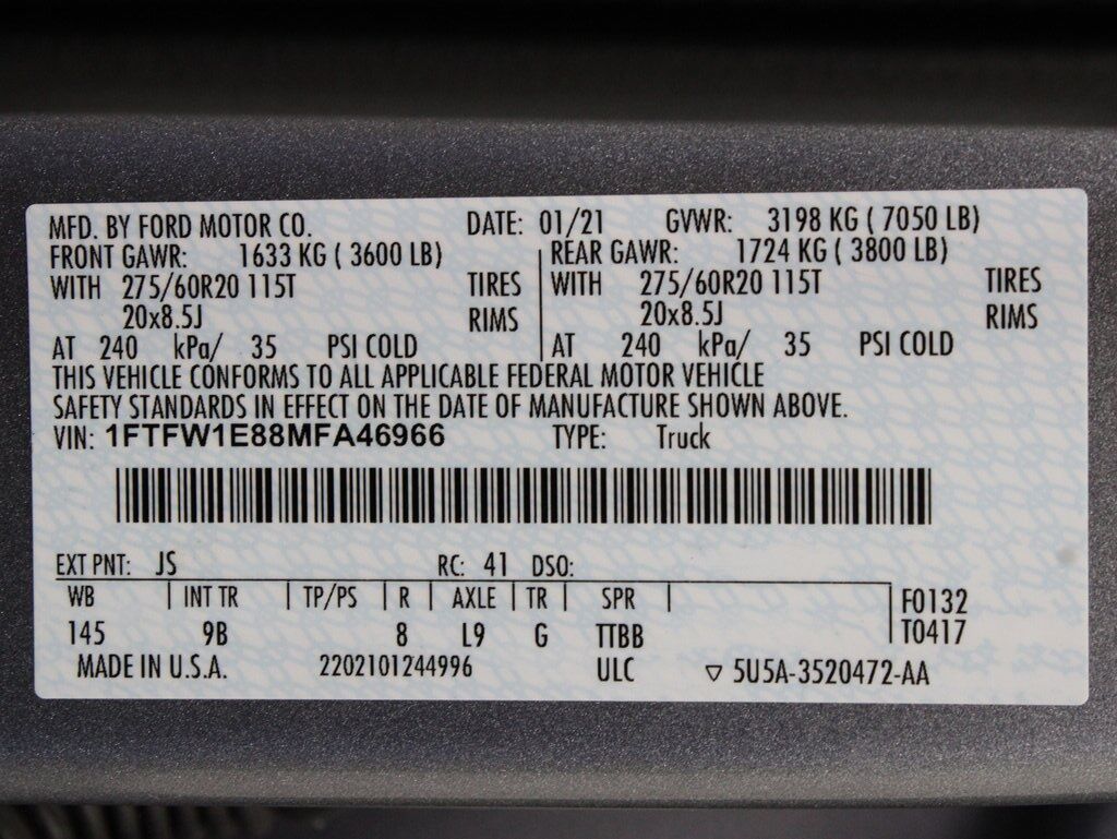 2021 Ford F-150 4x4 SuperCrew Platinum Fond du Lac WI