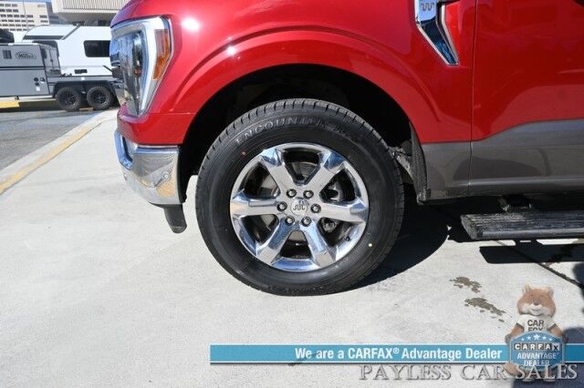 2021 Ford F-150 King Ranch / 4X4 / AutoStart / FX4 Off-Road Pkg / Heated & Cooled Leather Seats / Heated Steering Wheel / Panoramic Sunroof / NAV / 360 CAM / B&O Speakers / Lane Departure & Blind Spot / Tow Pkg / 1-Owner Anchorage AK
