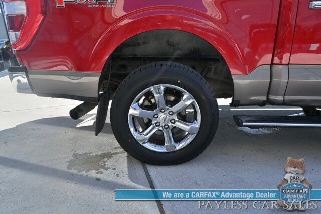 2021 Ford F-150 King Ranch / 4X4 / AutoStart / FX4 Off-Road Pkg / Heated & Cooled Leather Seats / Heated Steering Wheel / Panoramic Sunroof / NAV / 360 CAM / B&O Speakers / Lane Departure & Blind Spot / Tow Pkg / 1-Owner Anchorage AK