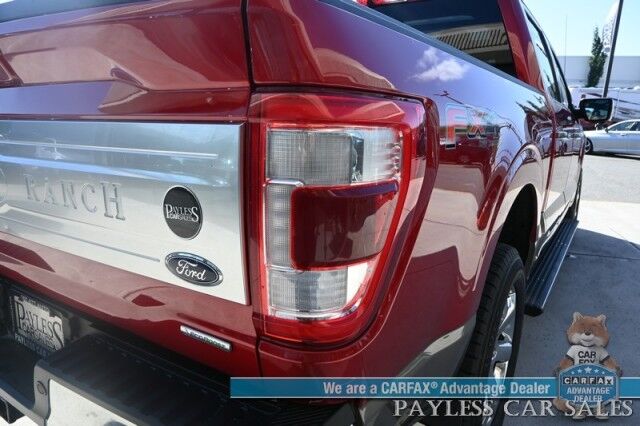 2021 Ford F-150 King Ranch / 4X4 / AutoStart / FX4 Off-Road Pkg / Heated & Cooled Leather Seats / Heated Steering Wheel / Panoramic Sunroof / NAV / 360 CAM / B&O Speakers / Lane Departure & Blind Spot / Tow Pkg / 1-Owner Anchorage AK