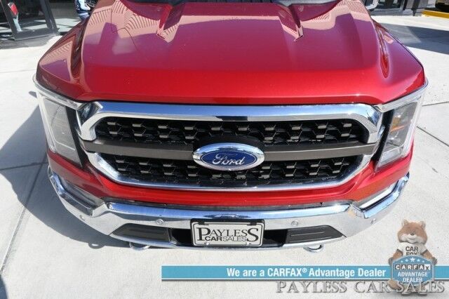 2021 Ford F-150 King Ranch / 4X4 / AutoStart / FX4 Off-Road Pkg / Heated & Cooled Leather Seats / Heated Steering Wheel / Panoramic Sunroof / NAV / 360 CAM / B&O Speakers / Lane Departure & Blind Spot / Tow Pkg / 1-Owner Anchorage AK