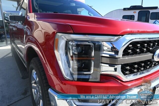 2021 Ford F-150 King Ranch / 4X4 / AutoStart / FX4 Off-Road Pkg / Heated & Cooled Leather Seats / Heated Steering Wheel / Panoramic Sunroof / NAV / 360 CAM / B&O Speakers / Lane Departure & Blind Spot / Tow Pkg / 1-Owner Anchorage AK