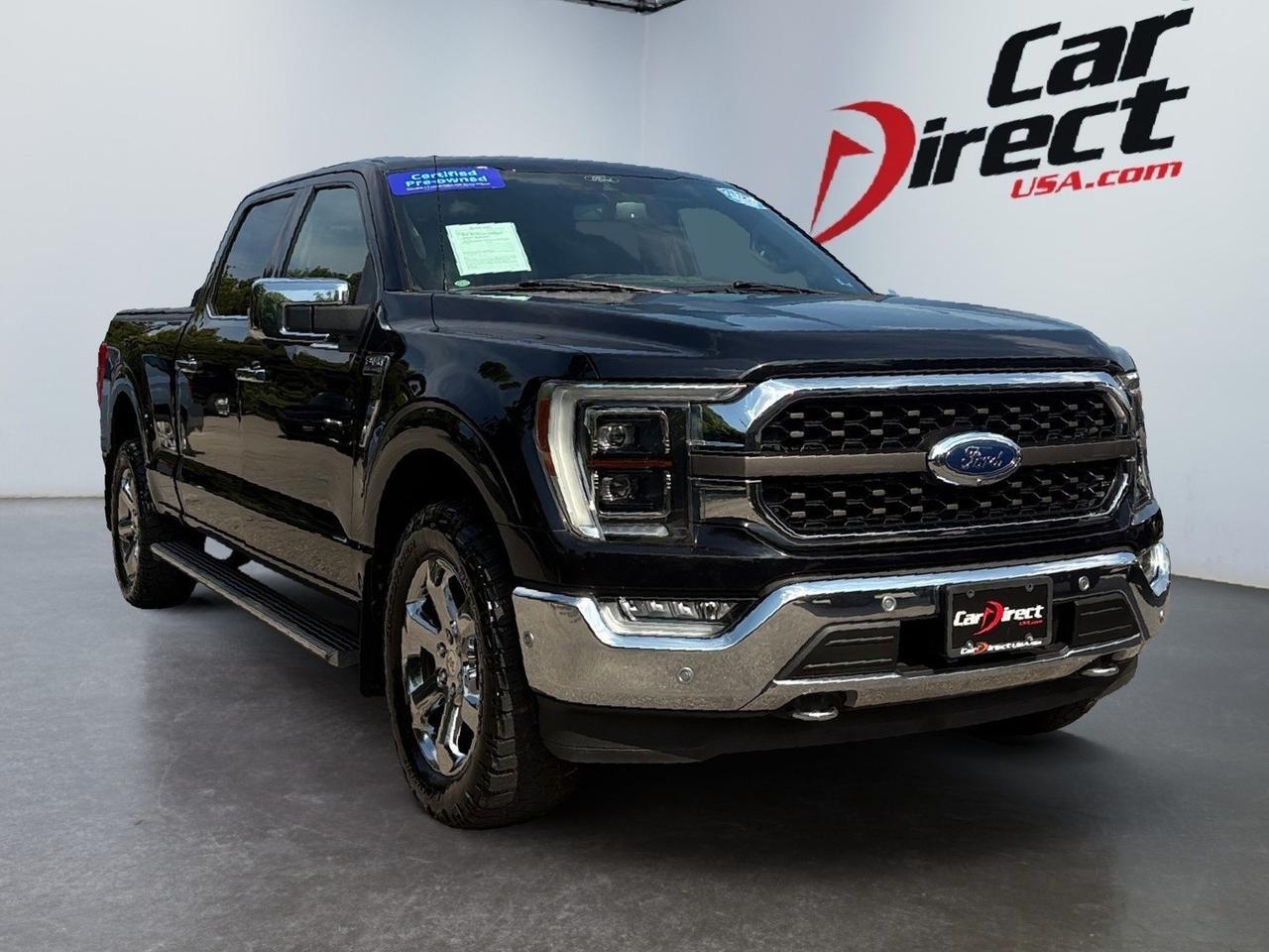 2021 Ford F-150 King Ranch, POWER RUNNING BOARDS, POWER TAILAGTE, 360 BACKUP CAMERA, BLIND SPOT, LANE KEEP ASSIST, HEATED & VENTILATED SEATS, PANORAMIC MOONROOF, HEATED REAR SEATS, TAILGATE STEP, BECOME A KING IN THIS FORD!