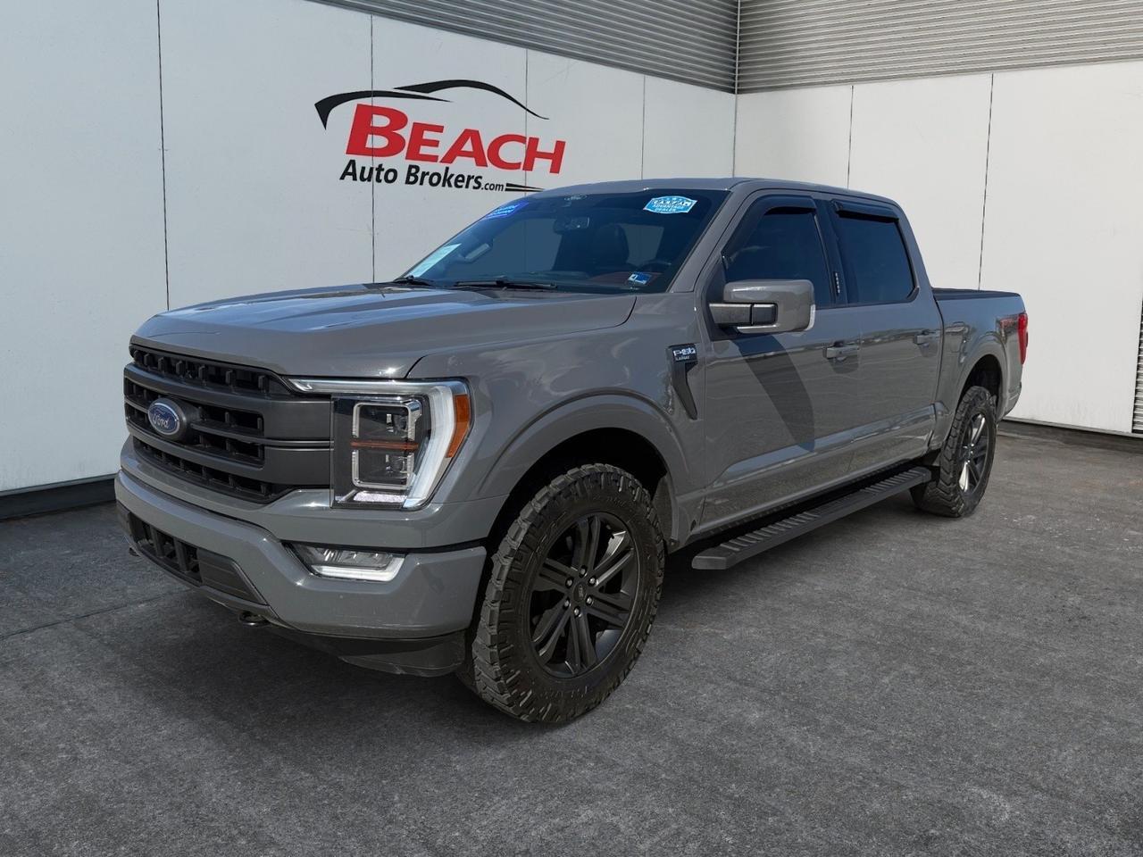 2021 Ford F-150 LARIAT, HEATED/VENTILATED SEATS, HEATED REAR SEATS, MOONROOF, RUNNING BOARDS, TOW PACKAGE, POWER MIRRORS, B&O SPEAKERS, REMOTE START, UNIVERSAL GARAGE DOOR OPENER, APPLE CARPLAY/ANDROID AUTO, CLEAN CARFAX, ONLY 1 OWNER, THIS FORD HAS IT ALL!