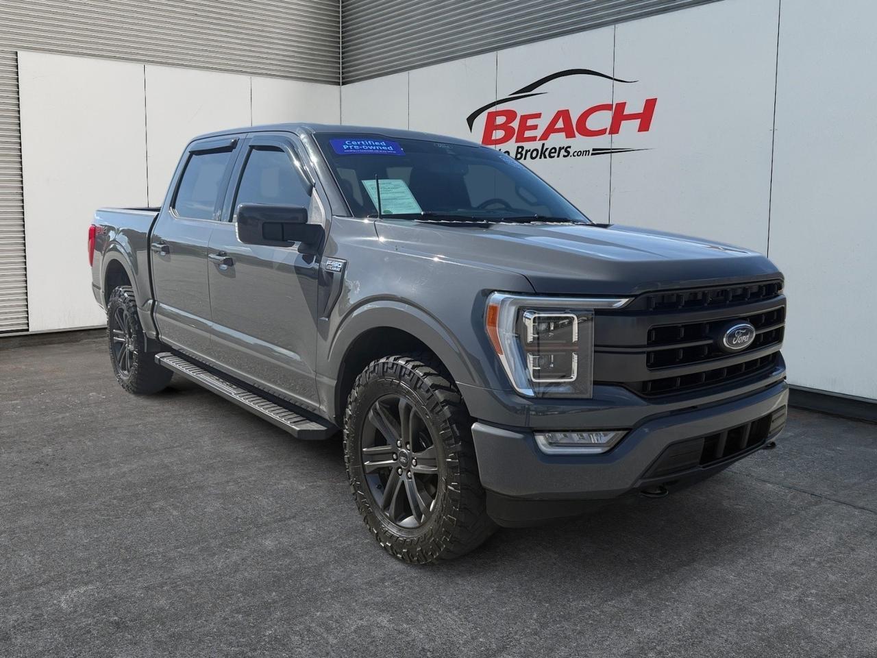 2021 Ford F-150 LARIAT, HEATED/VENTILATED SEATS, HEATED REAR SEATS, MOONROOF, RUNNING BOARDS, TOW PACKAGE, POWER MIRRORS, B&O SPEAKERS, REMOTE START, UNIVERSAL GARAGE DOOR OPENER, APPLE CARPLAY/ANDROID AUTO, CLEAN CARFAX, ONLY 1 OWNER, THIS FORD HAS IT ALL!