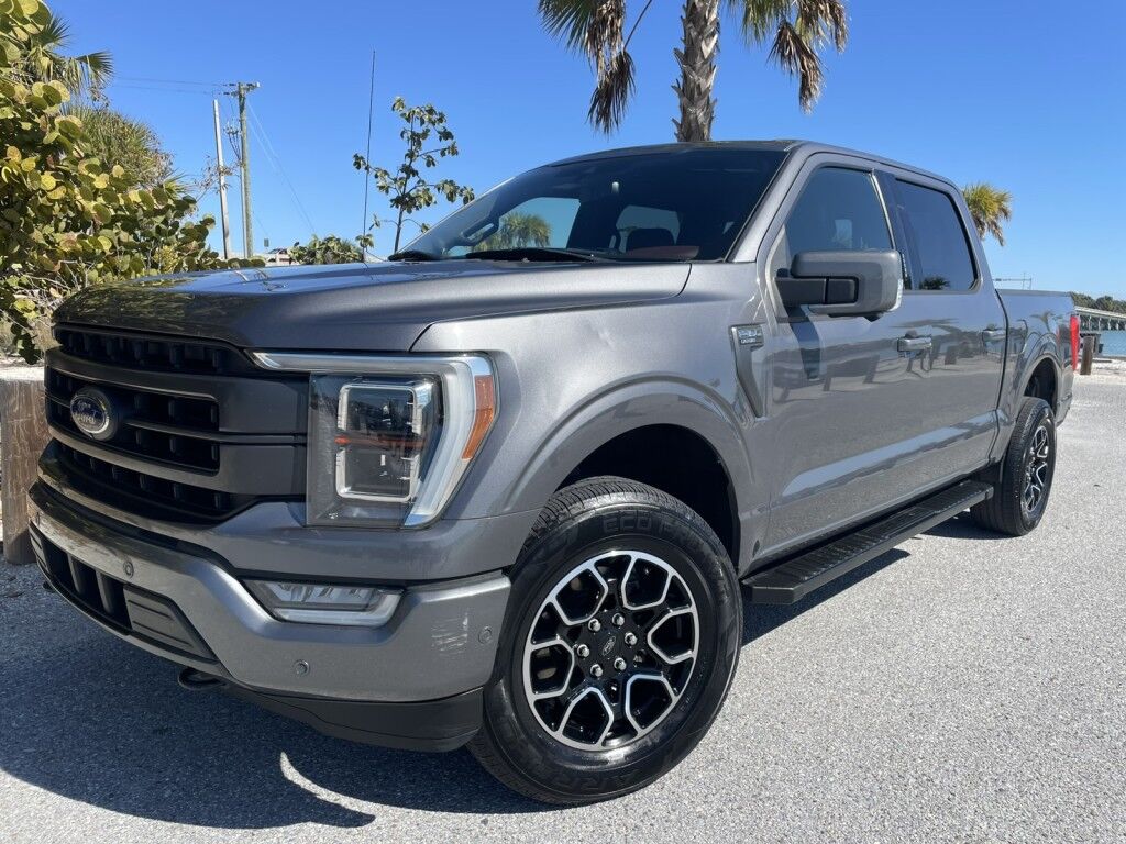 2021 Ford F-150 LARIAT~POWERBOOST HYBRID~TWIN PANEL MOONROOF~FX4 OFF ROAD PACKAGE~1 OWNER~ONLINE FINANCE AND SHIPPING AVAILABLE!!! Sarasota FL