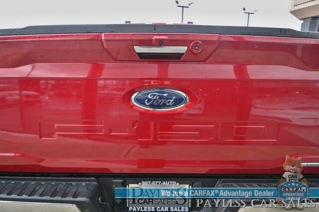 2021 Ford F-150 Lariat / 4X4 / Super Crew / Chrome Appearance Pkg / Auto Start / Heated & Cooled Leather Seats / B&O Speakers / Navigation / Lane Depart & Blind Spot / Tonneau Cover / Bed Liner / Tow Pkg Anchorage AK