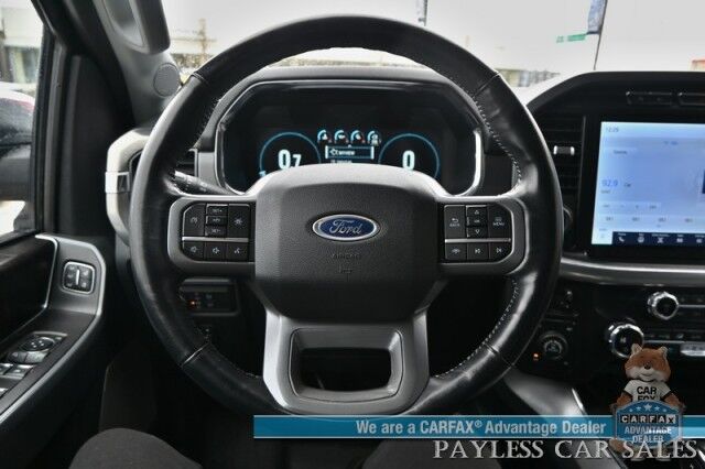 2021 Ford F-150 Lariat / 4X4 / Super Crew / Chrome Appearance Pkg / Auto Start / Heated & Cooled Leather Seats / B&O Speakers / Navigation / Lane Depart & Blind Spot / Tonneau Cover / Bed Liner / Tow Pkg Anchorage AK