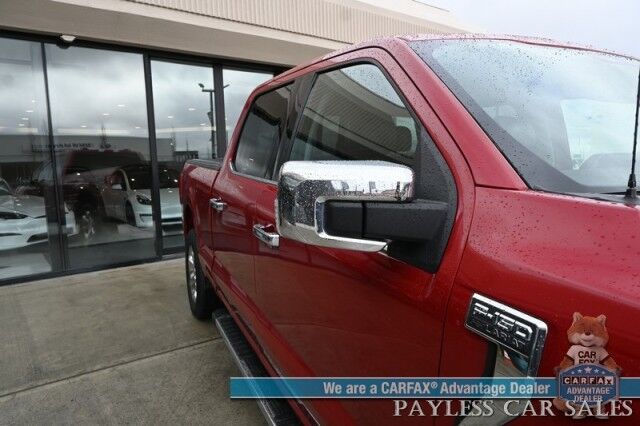 2021 Ford F-150 Lariat / 4X4 / Super Crew / Chrome Appearance Pkg / Auto Start / Heated & Cooled Leather Seats / B&O Speakers / Navigation / Lane Depart & Blind Spot / Tonneau Cover / Bed Liner / Tow Pkg Anchorage AK