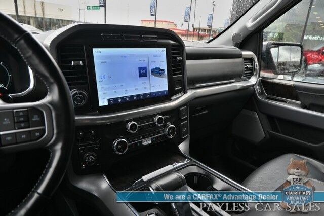 2021 Ford F-150 Lariat / 4X4 / Super Crew / Chrome Appearance Pkg / Auto Start / Heated & Cooled Leather Seats / B&O Speakers / Navigation / Lane Depart & Blind Spot / Tonneau Cover / Bed Liner / Tow Pkg Anchorage AK
