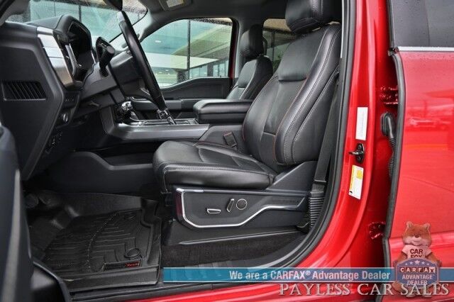 2021 Ford F-150 Lariat / 4X4 / Super Crew / Chrome Appearance Pkg / Auto Start / Heated & Cooled Leather Seats / B&O Speakers / Navigation / Lane Depart & Blind Spot / Tonneau Cover / Bed Liner / Tow Pkg Anchorage AK