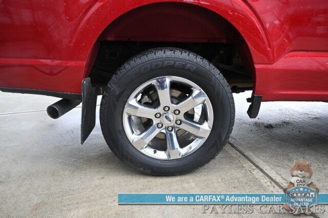 2021 Ford F-150 Lariat / 4X4 / Super Crew / Chrome Appearance Pkg / Auto Start / Heated & Cooled Leather Seats / B&O Speakers / Navigation / Lane Depart & Blind Spot / Tonneau Cover / Bed Liner / Tow Pkg Anchorage AK