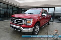 2021_Ford_F-150_Lariat / 4X4 / Super Crew / Chrome Appearance Pkg / Auto Start / Heated & Cooled Leather Seats / B&O Speakers / Navigation / Lane Depart & Blind Spot / Tonneau Cover / Bed Liner / Tow Pkg_ Anchorage AK