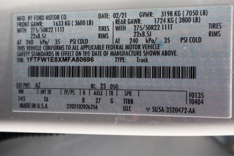 2021 Ford F-150 Limited 3.5L Ecoboost V6 GPS Camera Sunroof FREE WARRANTY Arlington TX