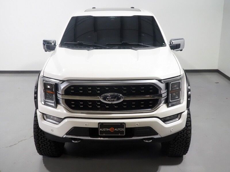 2021 Ford F-150 Platinum SuperCrew 4WD *3.5L POWERBOOST HYBRID, FX4 OFF-ROAD PKG, NAVIGATION, ADAPTIVE CRUISE, SAFETY ALERTS, 360 CAMERAS, TWIN PANEL MOONROOF, LEATHER, CLIMATE MASSAGE SEATS, HEATED STEERING, AUTOMATIC PARKING, BANG & OLUFSEN, WIRELESS CHARGING Round Rock TX