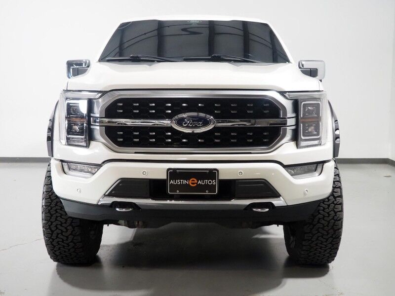 2021 Ford F-150 Platinum SuperCrew 4WD *3.5L POWERBOOST HYBRID, FX4 OFF-ROAD PKG, NAVIGATION, ADAPTIVE CRUISE, SAFETY ALERTS, 360 CAMERAS, TWIN PANEL MOONROOF, LEATHER, CLIMATE MASSAGE SEATS, HEATED STEERING, AUTOMATIC PARKING, BANG & OLUFSEN, WIRELESS CHARGING Round Rock TX