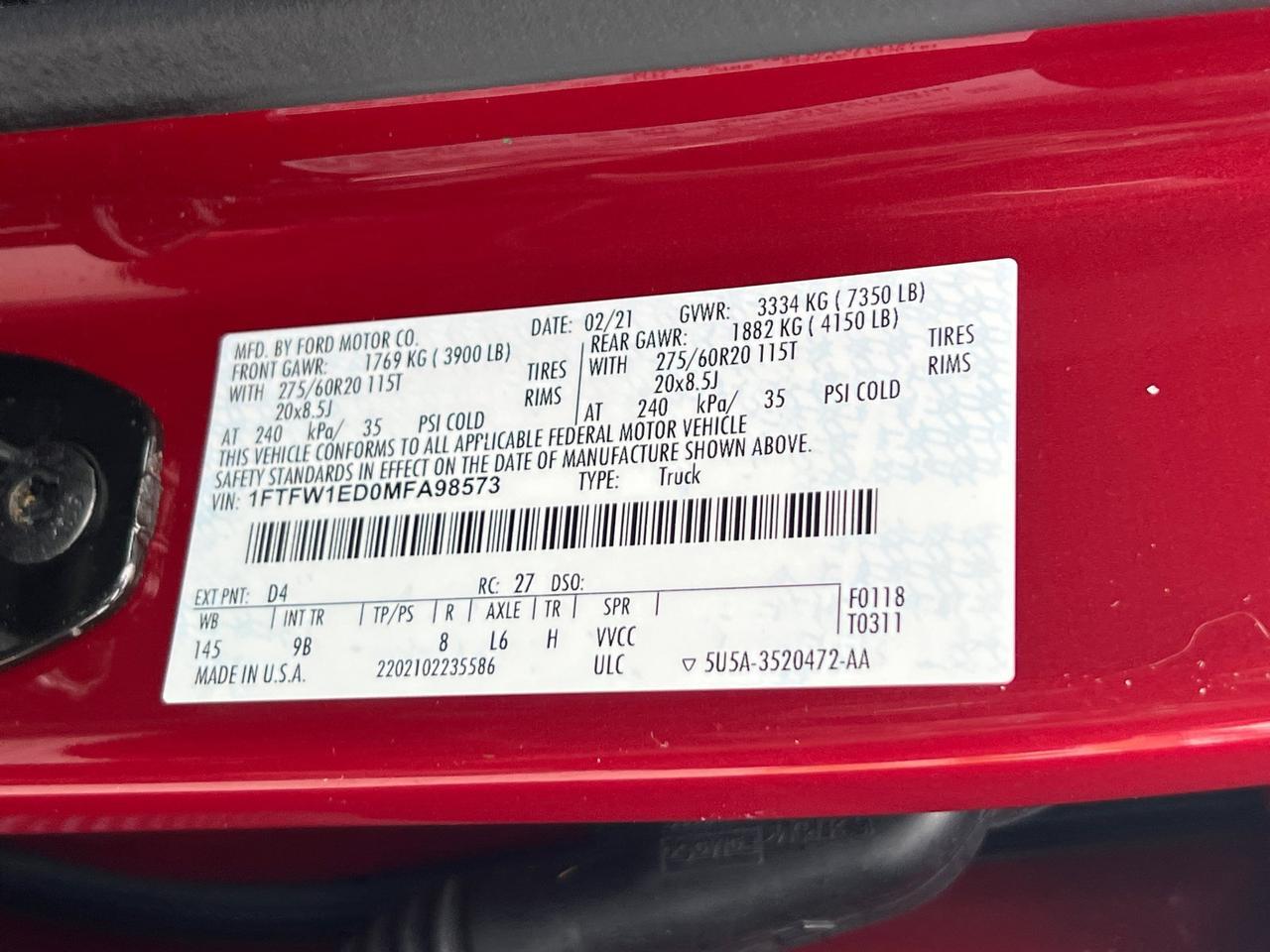 2021 Ford F-150 Platinum Hagerstown MD