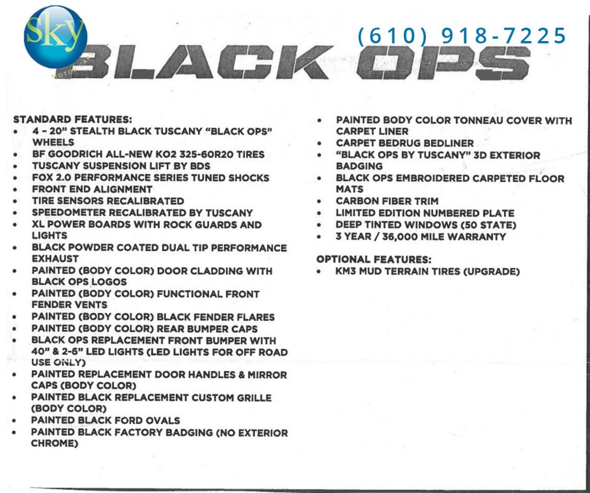 2021 Ford F-150 SuperCrew 4WD Lariat Black Ops Edition