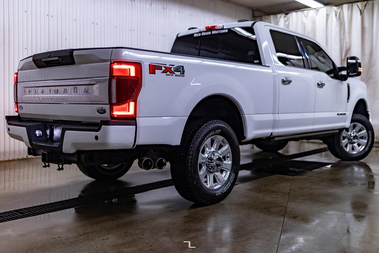 2021 Ford F-350 4x4 Crew Cab Platinum FX4 Diesel Leather Roof Nav Red Deer AB