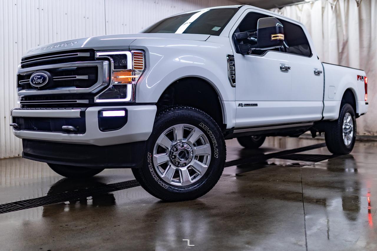 2021 Ford F-350 4x4 Crew Cab Platinum FX4 Diesel Leather Roof Nav Red Deer AB