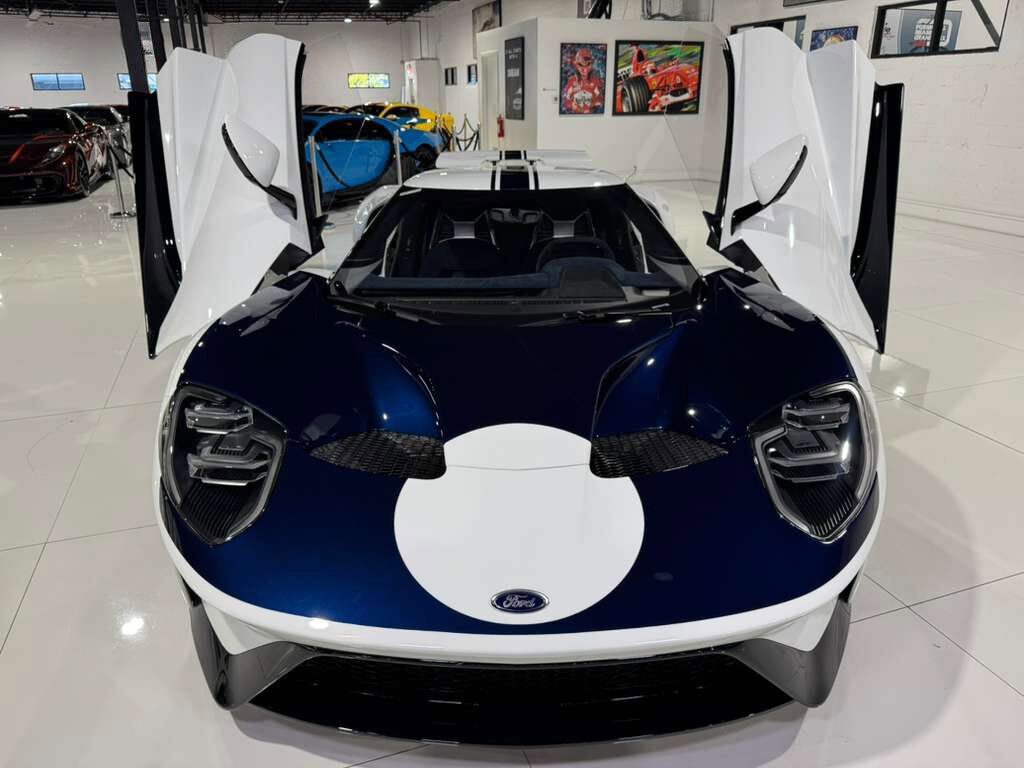 2021 Ford GT DELIVERY MILES! one-off livery,Frozen White paint, pays homage to GT40 GT/105, Lightspeed Package Fort Lauderdale FL