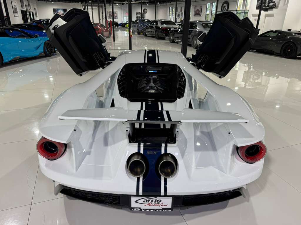 2021 Ford GT DELIVERY MILES! one-off livery,Frozen White paint, pays homage to GT40 GT/105, Lightspeed Package Fort Lauderdale FL