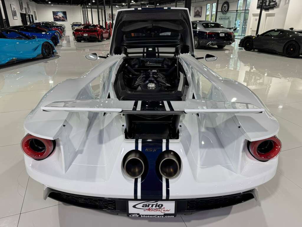 2021 Ford GT DELIVERY MILES! one-off livery,Frozen White paint, pays homage to GT40 GT/105, Lightspeed Package Fort Lauderdale FL