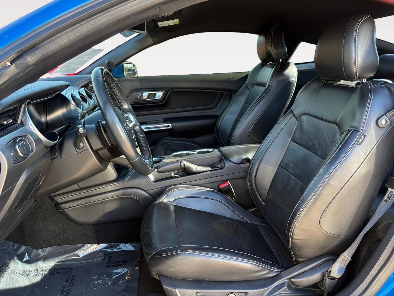 2021 Ford Mustang EcoBoost Premium, PUSH BUTTON START, BACKUP CAMERA WITH PARKING SENSORS, HEATED STEERING WHEEL & SEATS, LANE KEEP ASSIST, NAVIGATION, LOW MILEAGE, CLEAN CARFAX, BOOST THE ROAD IN THIS MUSTANG!