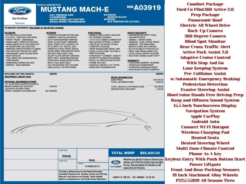 2021 Ford Mustang Mach-E Premium AWD