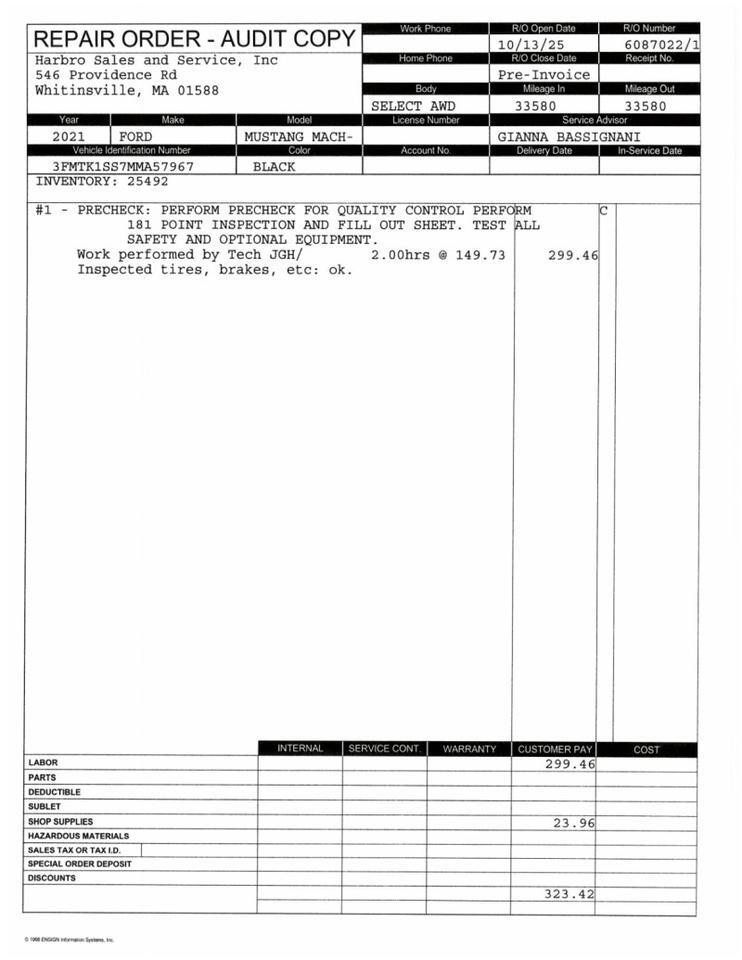 2021 Ford Mustang Mach-E Select Webster MA