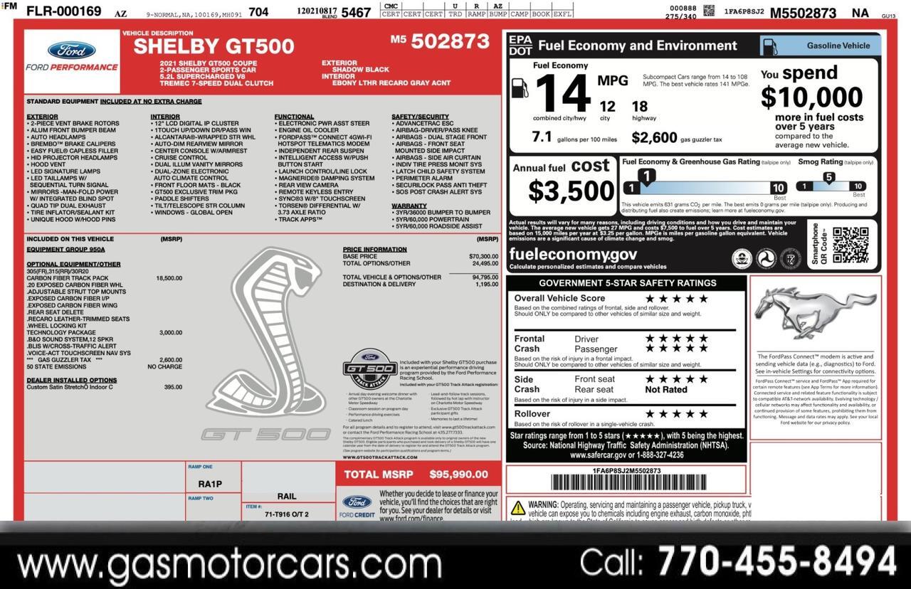 2021 Ford Mustang Shelby GT500