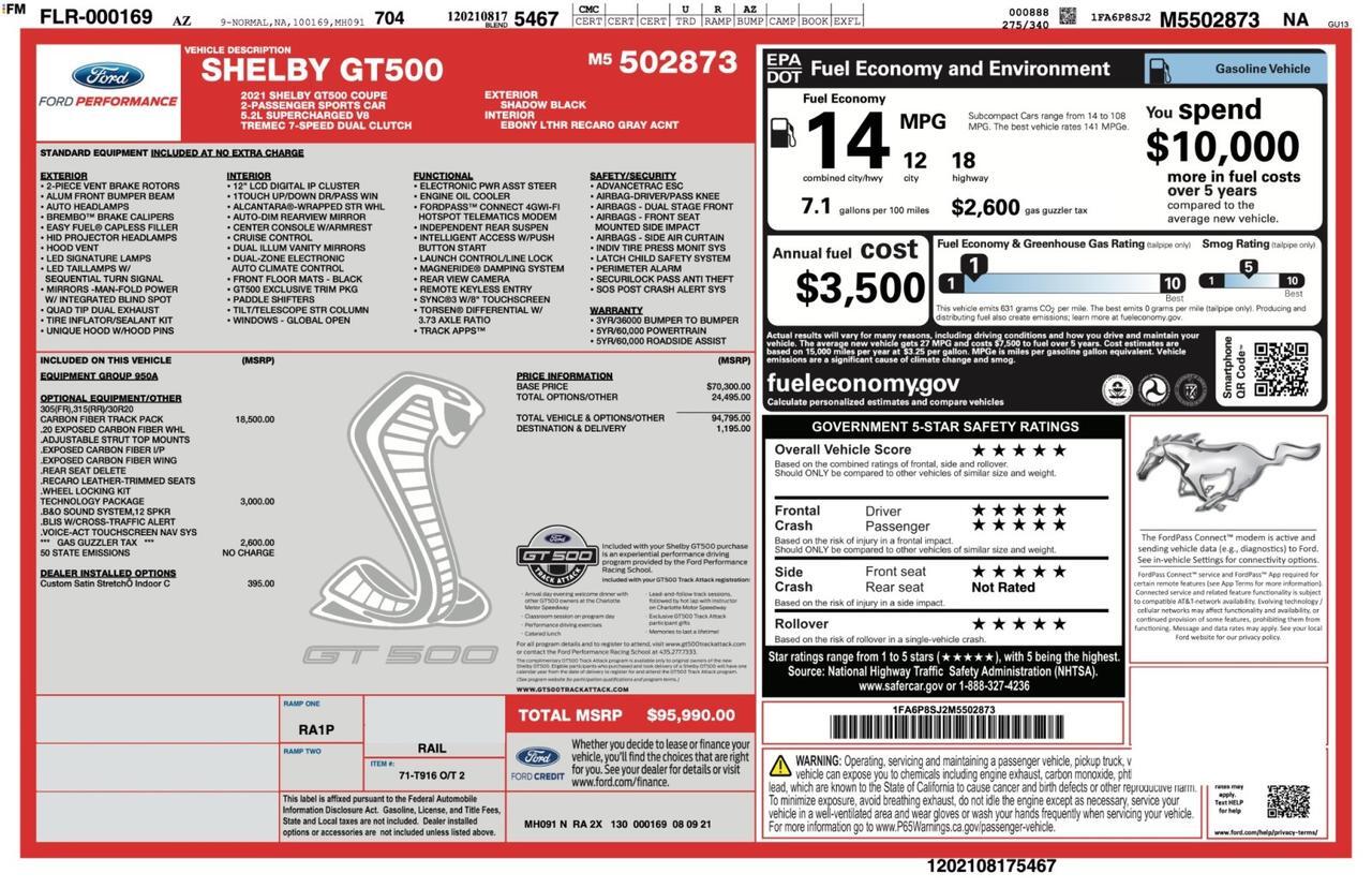 2021 Ford Mustang Shelby GT500