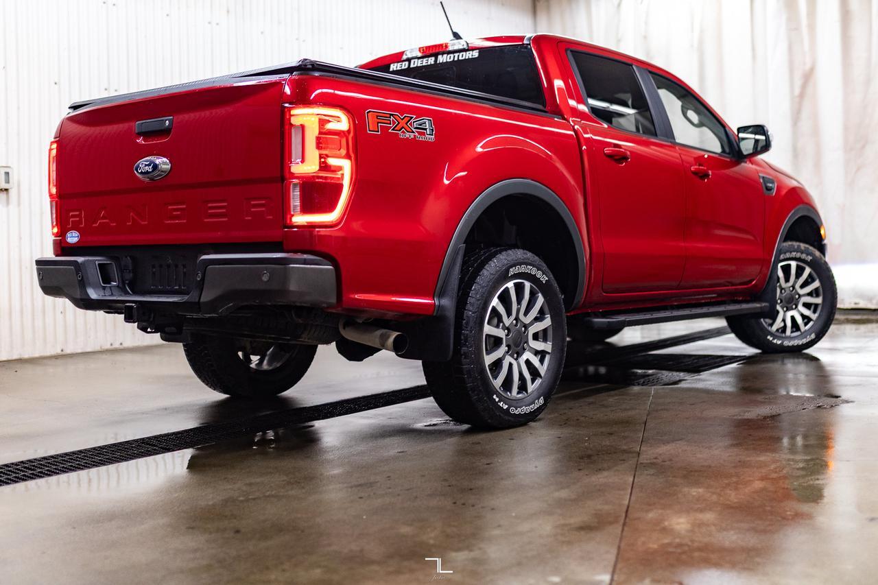 2021 Ford Ranger 4x4 Super Crew Lariat FX4 Leather Nav BCam Red Deer AB