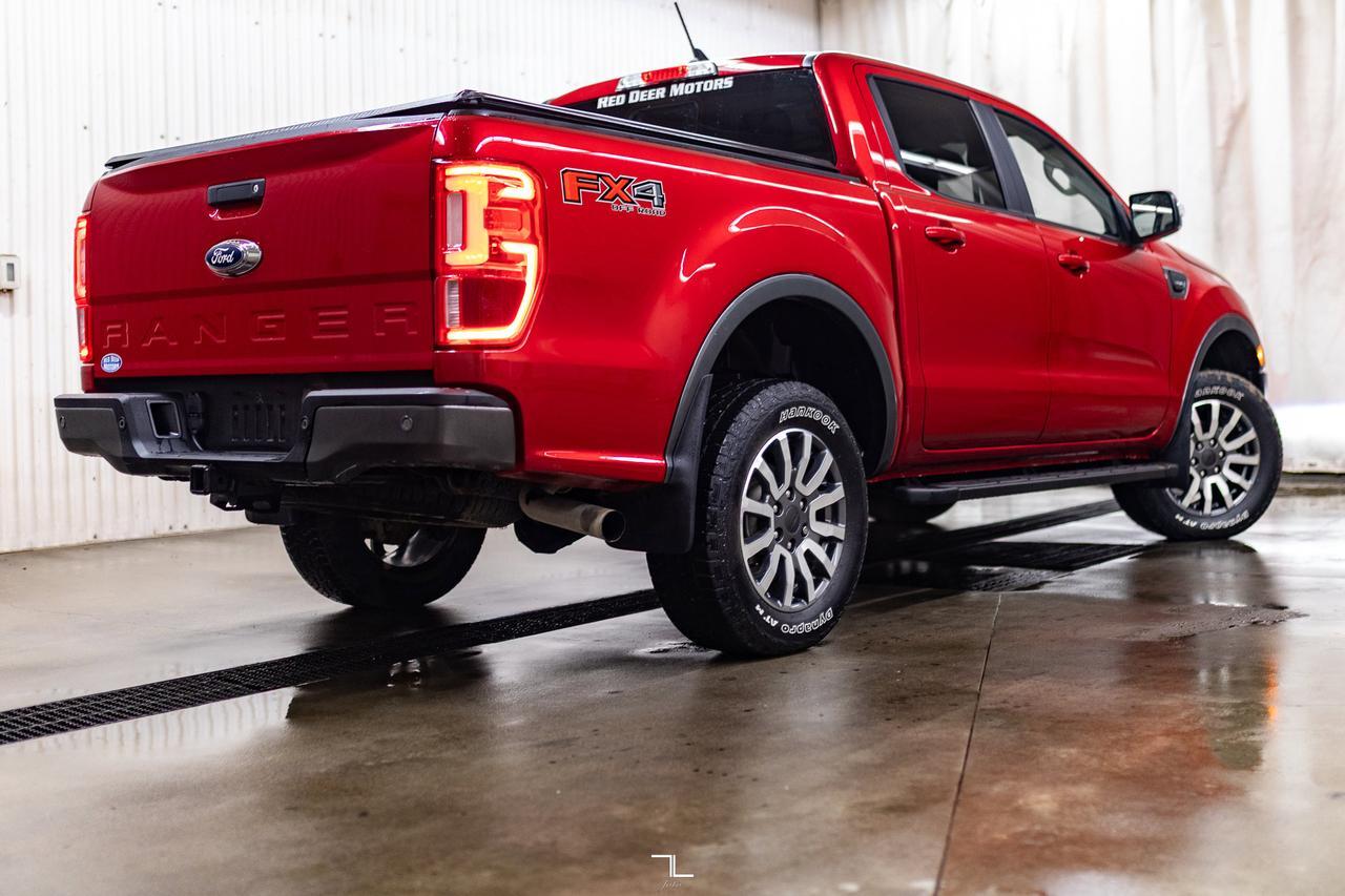 2021 Ford Ranger 4x4 Super Crew Lariat FX4 Leather Nav BCam Red Deer AB