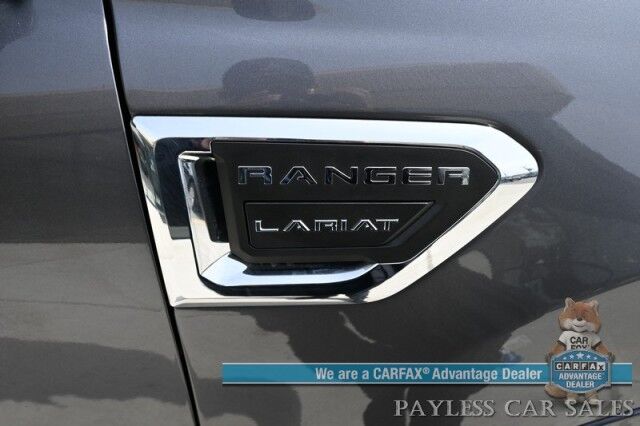 2021 Ford Ranger LARIAT / 4X4 / 2.3L I4 Turbo / Crew Cab / Auto Start / Power & Heated Leather Seats / Lane Departure & Blind Spot Alert / Apple CarPlay & Android Auto / Back Up Camera / Keyless Entry & Start / Tow Pkg / 26 MPG Anchorage AK