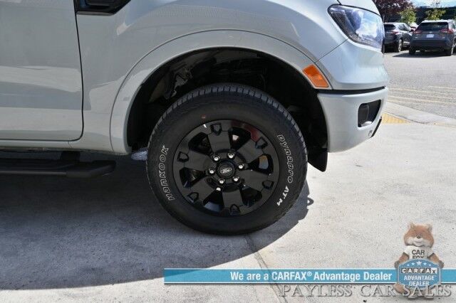 2021 Ford Ranger Lariat / 4X4 / FX4 & Black Appearance Pkg / Tech Pkg / Auto Start / Power & Heated Leather Seats / Nav / B&O Speakers / Adaptive Cruise / Lane Departure & Blind Spot Alert / Bed Liner / Tow Pkg / 1-Owner Anchorage AK