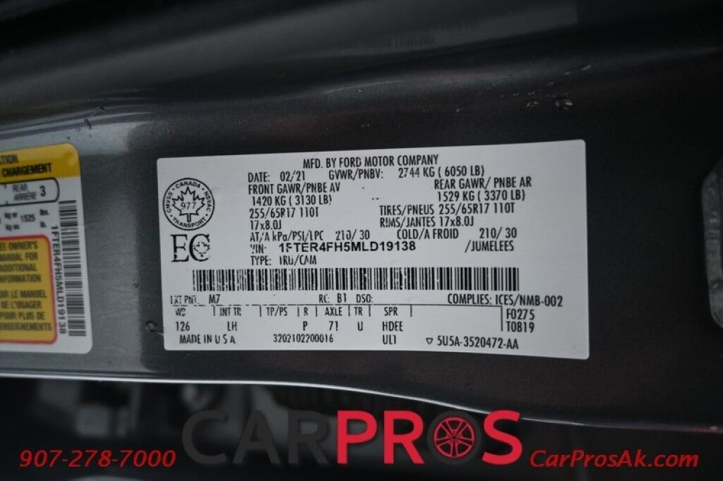 2021 Ford Ranger XLT - Crew Cab - 4X4 - Technology Pkg - Adaptive Cruise Control - Navigation - Bluetooth - Fog Lights - Lane Departure & Blind Spot Alert - Rearview Camera - Bedliner - Tonneau Cover - Tow Pkg Anchorage AK