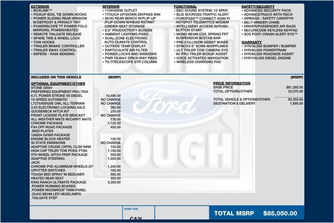 2021 Ford Super Duty F-250 King Ranch 4X4 / Ultimate Package / Trailer Tow Package Lincolnton NC