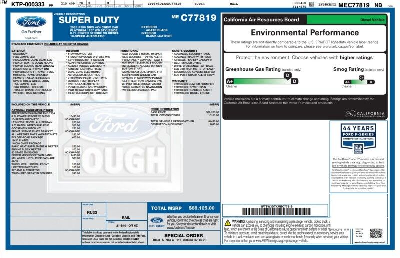 2021 Ford Super Duty F-350 Platinum COMING SOON Dually FX4 4WD 6.7L Diesel FREE WARRANTY Arlington TX