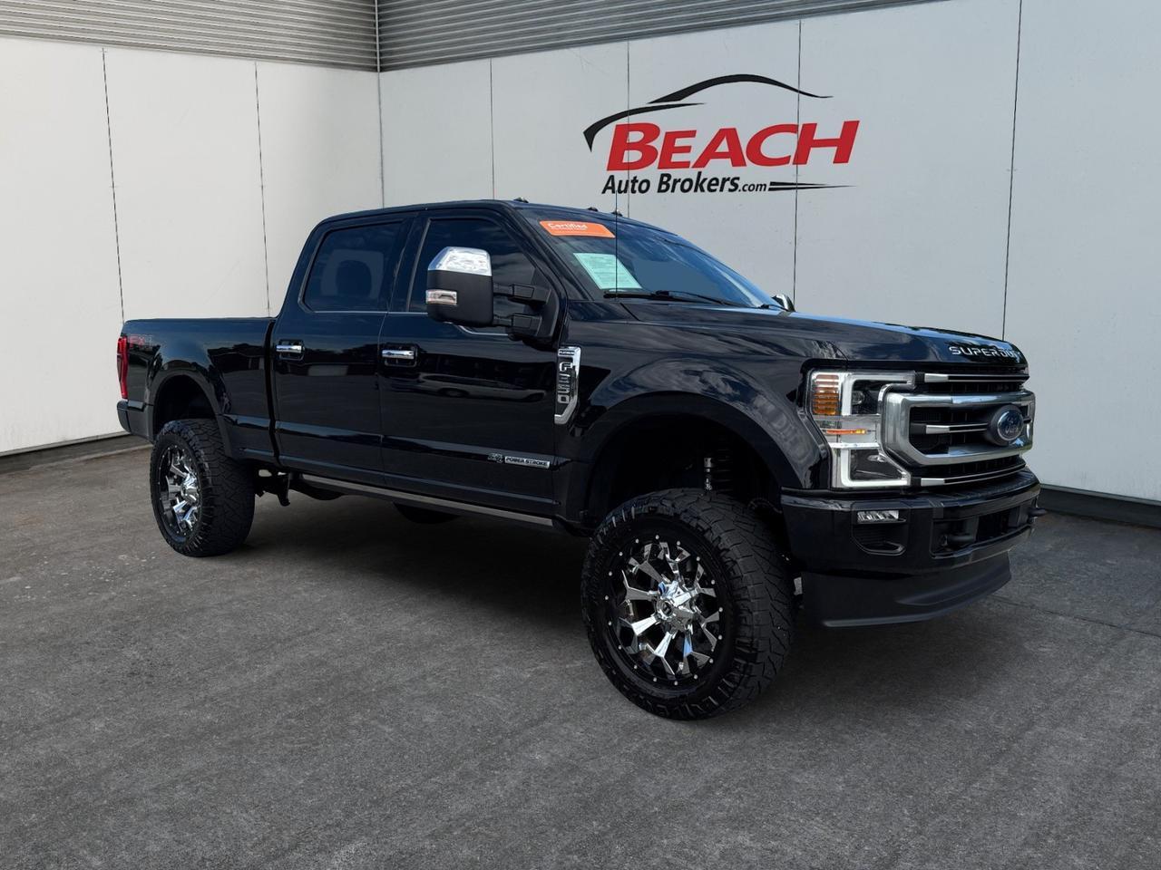 2021 Ford Super Duty F-350 SRW PLATINUM, LIFTED ON 37&apos;S, CHROME FUEL WHEELS, 4X4, ADJUSTABLE PEDALS, POWER RUNNING BOARDS, PANORAMIC SUNROOF, REMOTE START, KEYLESS ENTRY & START, CLEAN CARFAX 1 OWNER VEHICLE- A TRUCK THAT GETS THE JOB DONE AND MAKES A STATEMENT, MAKE IT YOURS Norfolk VA