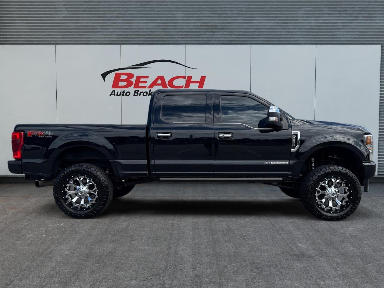 2021 Ford Super Duty F-350 SRW PLATINUM, LIFTED ON 37&apos;S, CHROME FUEL WHEELS, 4X4, ADJUSTABLE PEDALS, POWER RUNNING BOARDS, PANORAMIC SUNROOF, REMOTE START, KEYLESS ENTRY & START, CLEAN CARFAX 1 OWNER VEHICLE- A TRUCK THAT GETS THE JOB DONE AND MAKES A STATEMENT, MAKE IT YOURS Norfolk VA