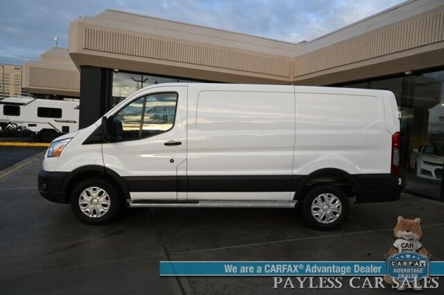 2021 Ford Transit Cargo Van T-250 / 3.5L V6 / Power Locks, Window & Mirorrs / Bluetooth / Back Up Camera / Lane Departure & Forward Collision Alert / Cruise Control / Bulkhead / Running Boards / Air Conditioning / Block Heater / 1-Owner