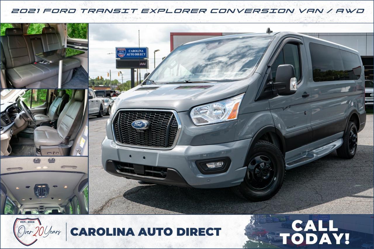 2021 Ford Transit Explorer Conversion Van / AWD / 3.5L V6 / Rear Sofa!