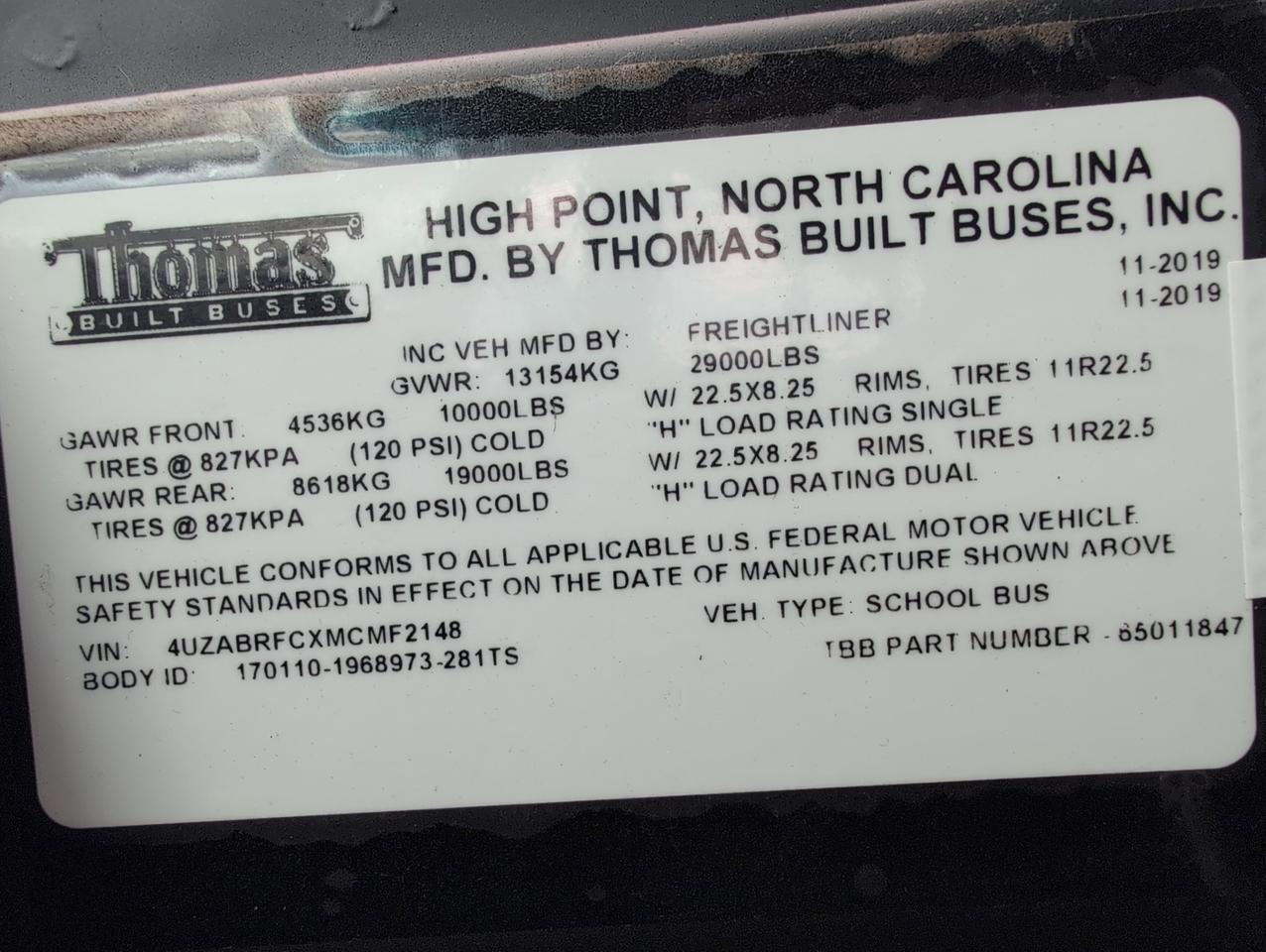 2021 Freightliner Thomas C2 Johnstown NY