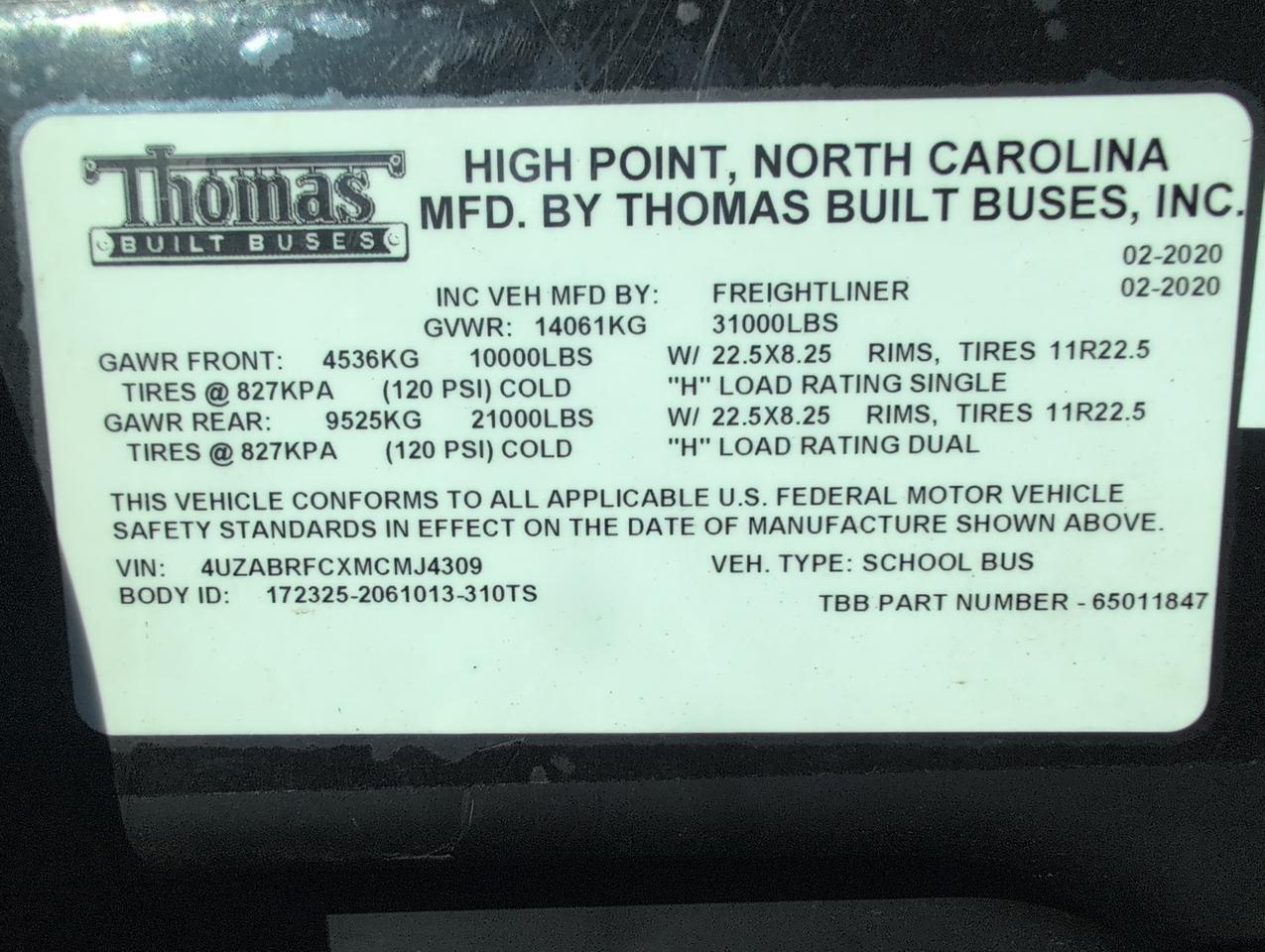 2021 Freightliner Thomas C2 Johnstown NY