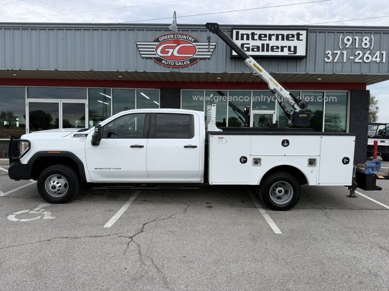 2021 GMC 3500HD DRW 4x4 Utility w/ PSC 3216 Crane Collinsville OK