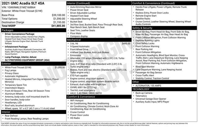 2021 GMC Acadia SLT Raleigh NC